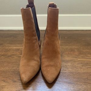 Steve Madden Dark Tan Suede Booties